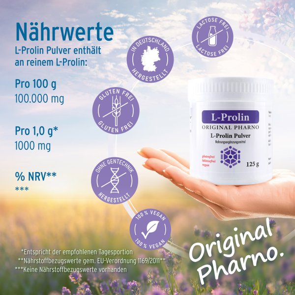 L-Prolin-pulver-125g lebel